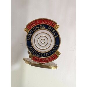 Vintage 100 year Member National Rifle Association NRA pinback red white & blue